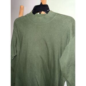 Woolrich Womens Vintage Mock Neck Long Sleeve Cotton Shirt- Large